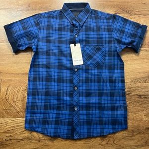 NOMAD BY CRAFT+FLOW BOY (M) SHIRT SLEEVE BOTTLE DOWN FLNNEL SHIRT.